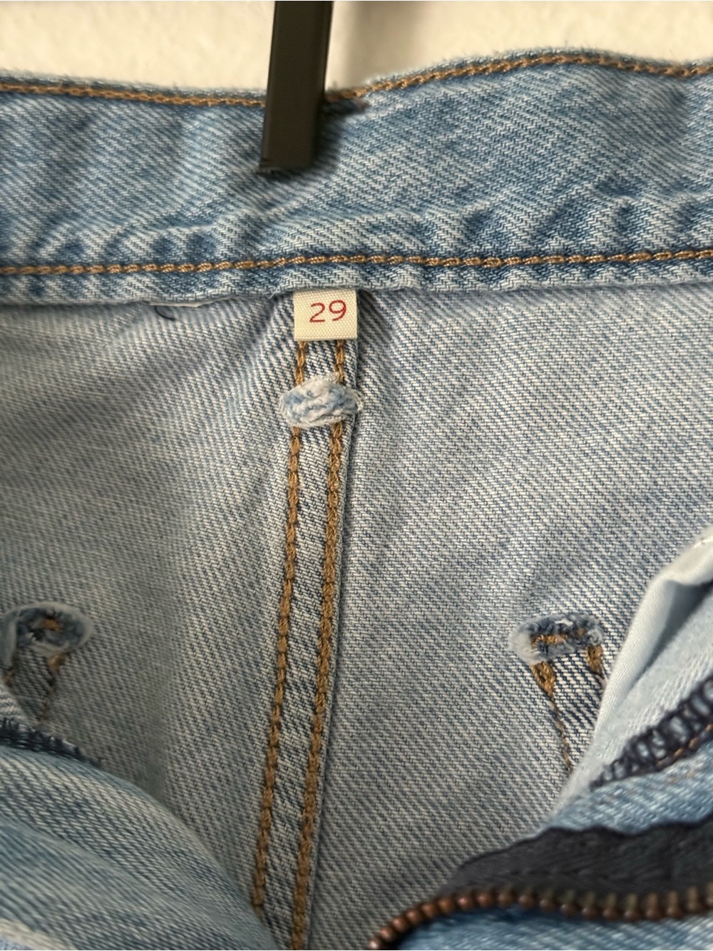 Vintage Levi's Paneled Denim Midi Skirt Blue Wash 29” - Picture 5 of 6